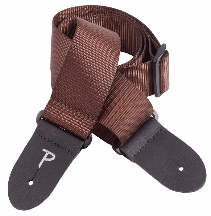 Perri's Leathers Poly Pro Extra Long Brown - Kytarový popruh