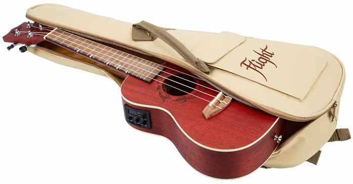 Flight DUC 380 CEQ Coral - Elektroakustické ukulele