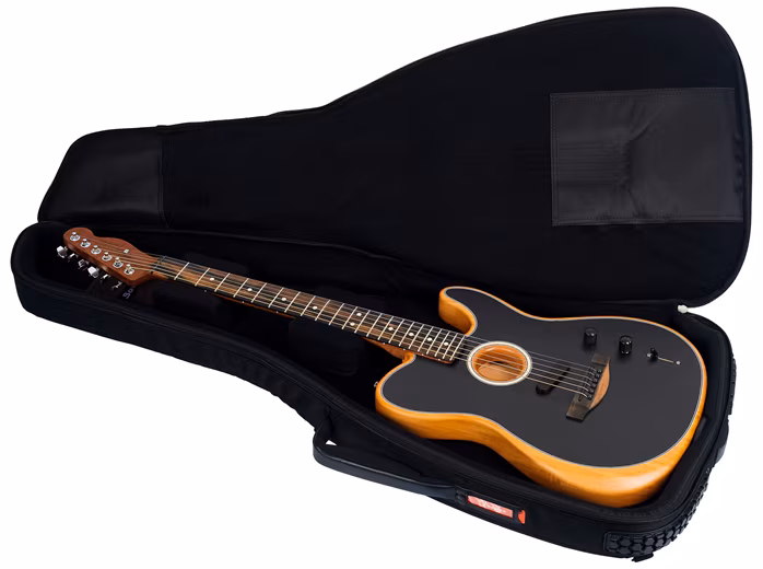 Fender American Acoustasonic Telecaster Black - Elektroakustická hybridní kytara