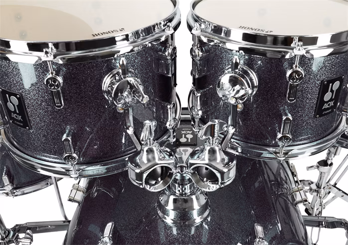 Sonor AQX Studio Set Black Midnight Sparkle - Bicí souprava s činely