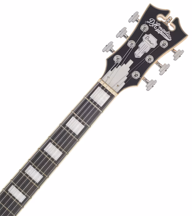 D'Angelico Offset Semi-Hollow Black Flake - Semiakustická kytara