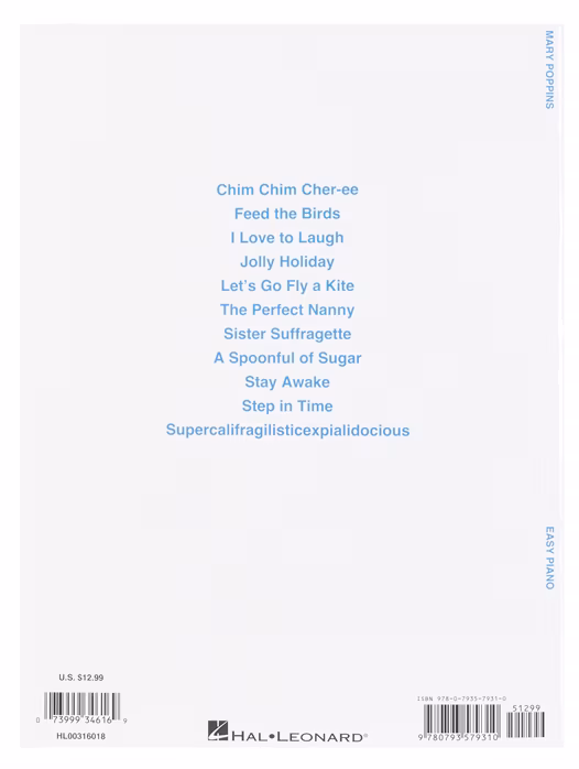 MS Mary Poppins Selections Easy Piano - Soundtrack