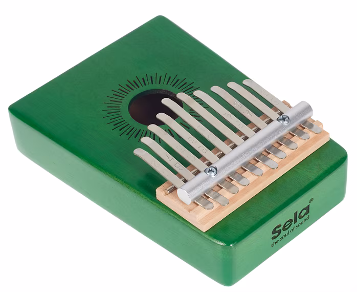 Sela Kalimba Mahogany 10 Green - Kalimba