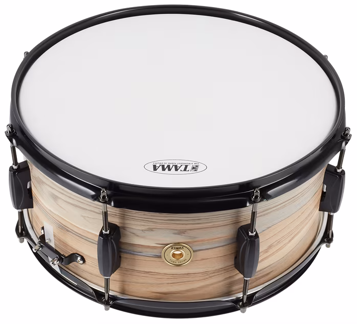 Tama 14" x 6,5" Woodworks Natural Zebrawood Wrap Snare Drum - Snare bubínek
