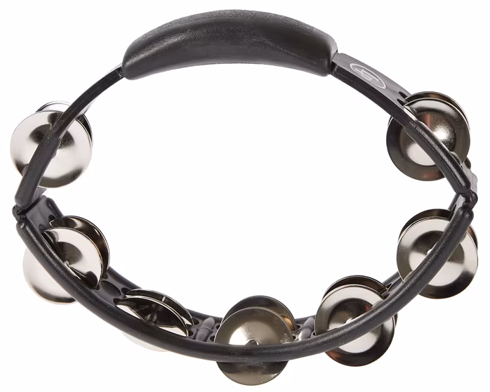 Latin Percussion Cyclops Tambourine Steel Jingles Black Hand Held - Tamburína