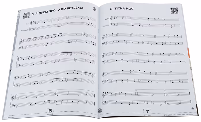 KN 12 Vánočních koled pro housle a violoncello - Koledy