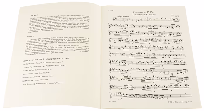 MS Koncert D dur op. 36 - Oskar Rieding - Noty na housle
