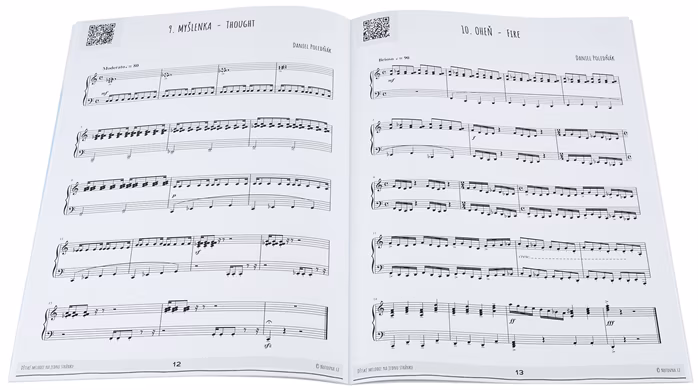 KN Dětské melodie na jednu stránku + Online audio  - Noty pro klavír