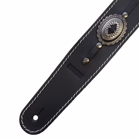 Richter Raw II Concho Black/Old Silver - Kytarový popruh