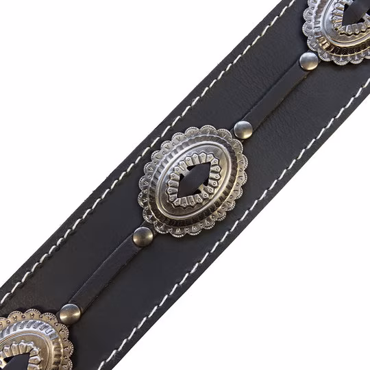 Richter Raw II Concho Black/Old Silver - Kytarový popruh