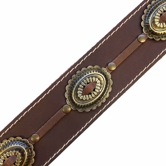 Richter Raw II Concho Brown/Old Brass - Kytarový popruh