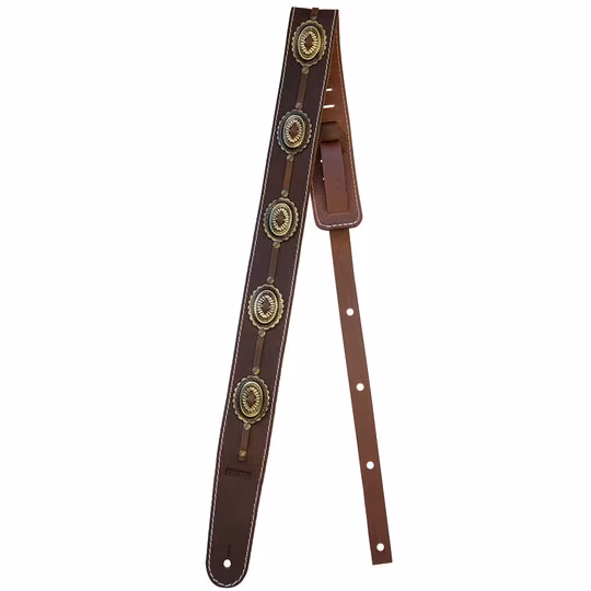 Richter Raw II Concho Brown/Old Brass - Kytarový popruh