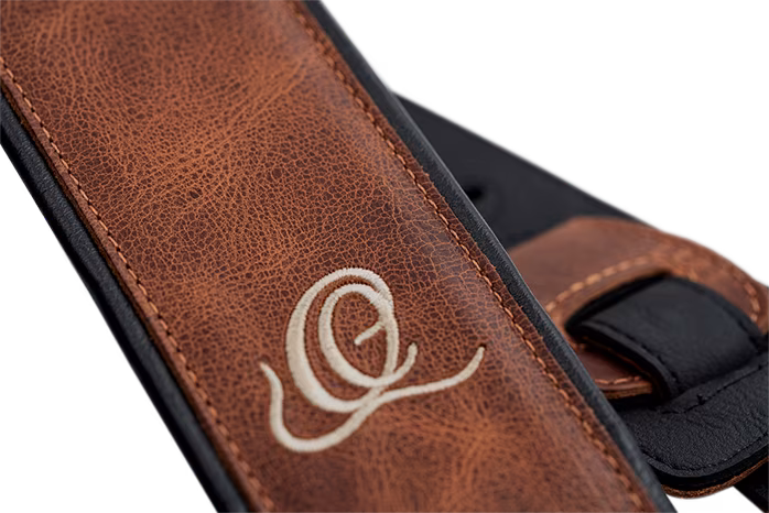 Ortega Leather Strap Vintage Caramel - Kytarový popruh