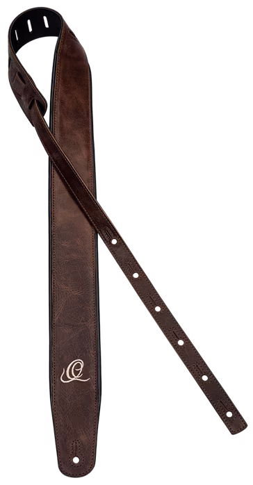 Ortega Leather Strap Vintage Brown - Kytarový popruh