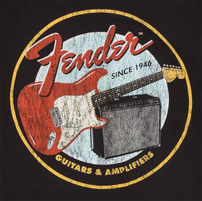 Fender 1946 Guitars & Amps T-Shirt - M - Tričko