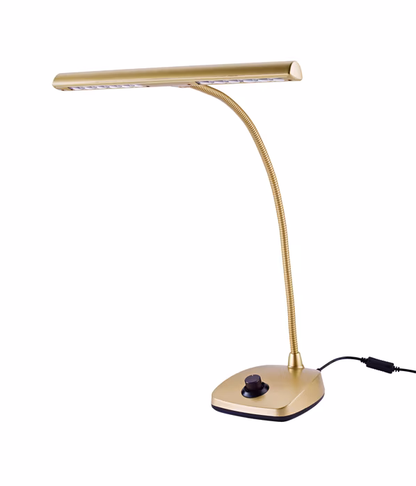 K&M 12298 GD - Lampička k notovému stojanu/klavíru