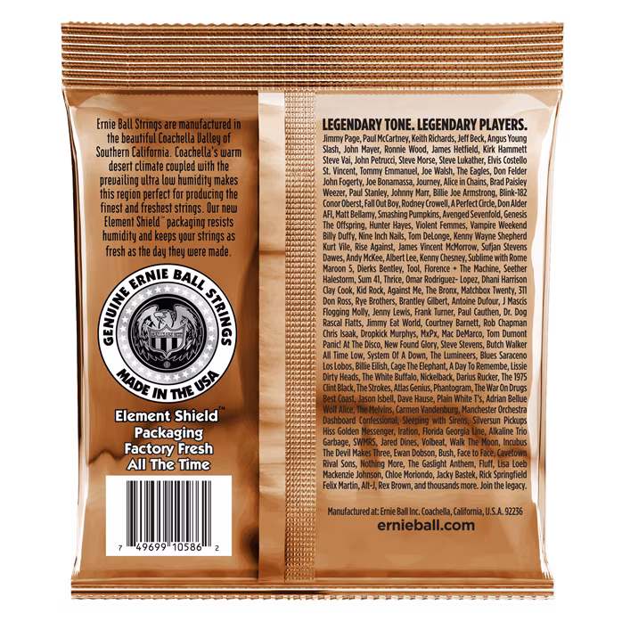 Ernie Ball 2143 Earthwood Phosphor Bronze Strings Custom Medium - Kovové struny pro akustickou kytaru