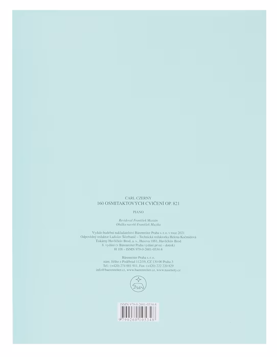 MS 160 osmitaktových cvičení op. 821 - Czerny Carl - Noty pro klavír