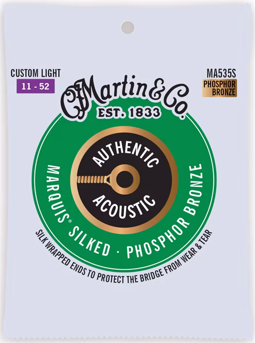 Martin Authentic Marquis 92/8 Phosphor Bronze Custom Light - Kovové struny pro akustickou kytaru