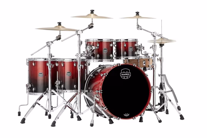 Mapex Saturn Scarlet Fade Rock Set II - Bicí souprava