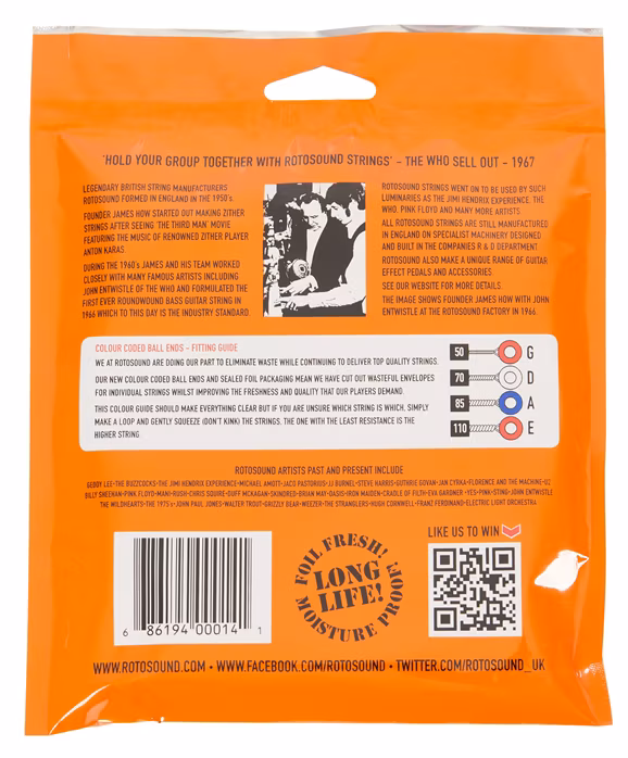 Rotosound RS66LE - Struny pro baskytaru