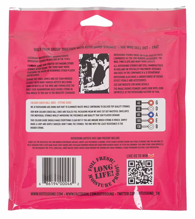 Rotosound RB455 - Struny pro pětistrunnou baskytaru