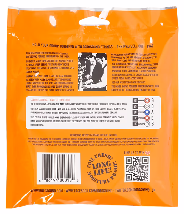 Rotosound RS665LD - Struny pro pětistrunnou baskytaru