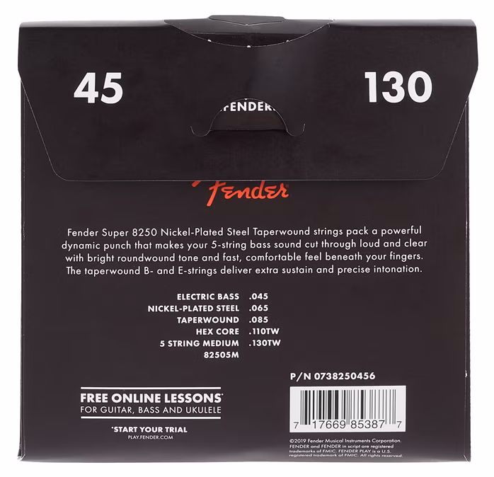 Fender 82505M - Struny pro pětistrunnou baskytaru