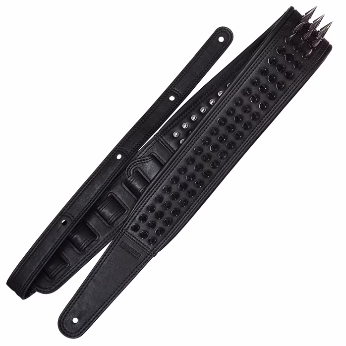 Richter Blackness Gunblack Spikes - Kytarový popruh
