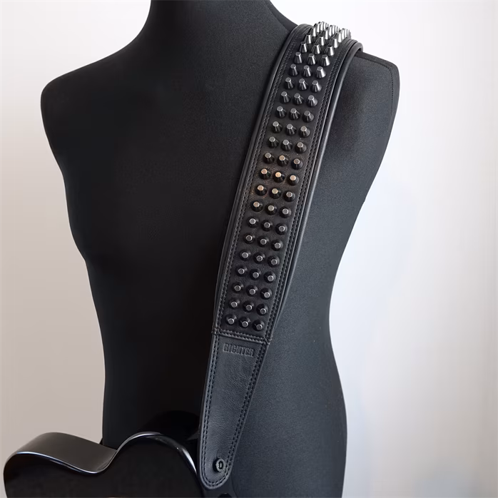 Richter Blackness Gunblack Pan Head Studs - Kytarový popruh