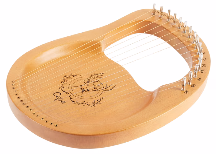 Cega Lyre Harp Rounded 16 Strings Natural - Lyra