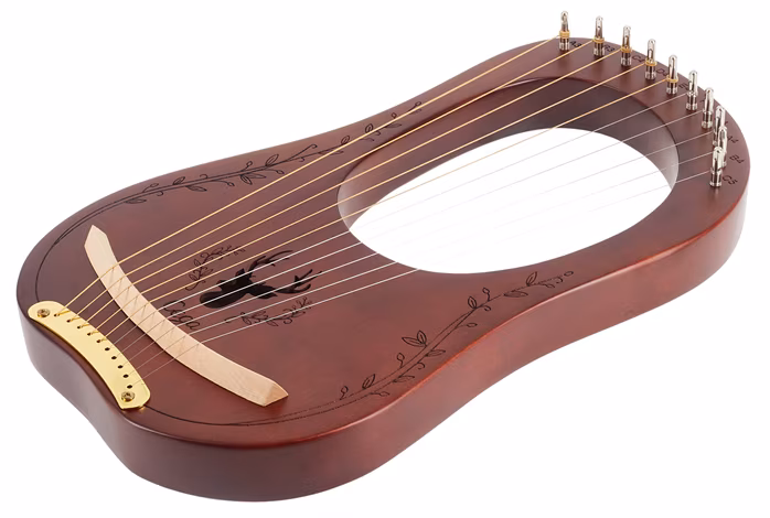 Cega Lyre Harp 10 Strings Coffee - Lyra