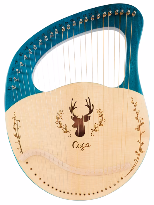 Cega Lyre Harp 24 String Blue - Lyra