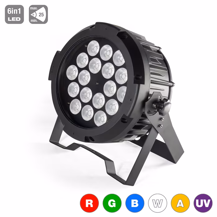 Flash LED PAR 18x15W RGBWA+UV IP65 - LED PAR reflektor