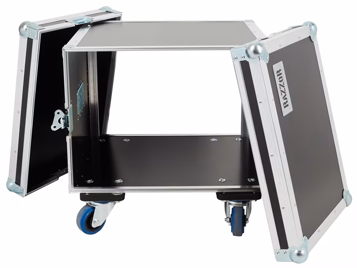 Razzor Cases 8U rack 400 wheels - Rack case