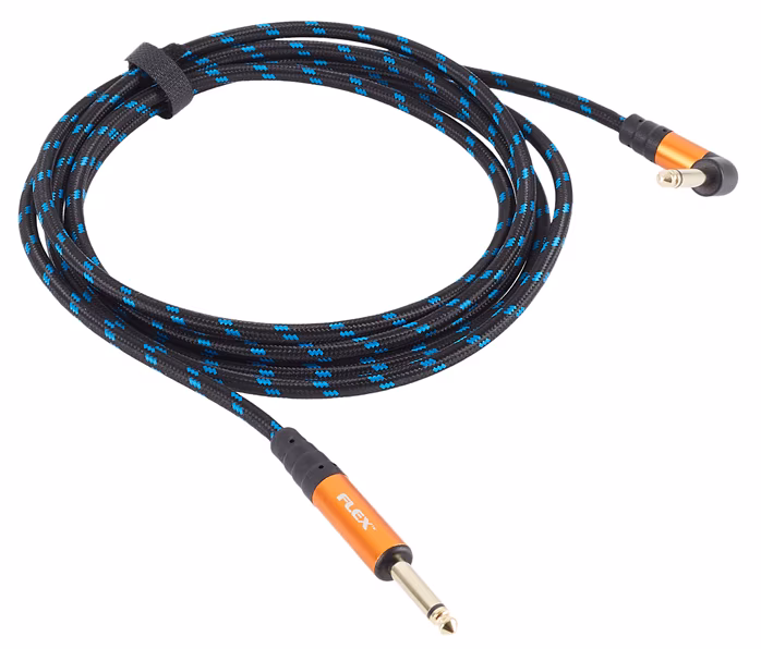 Tanglewood Flex Cable Blue/Black 3 m Angled - Nástrojový kabel