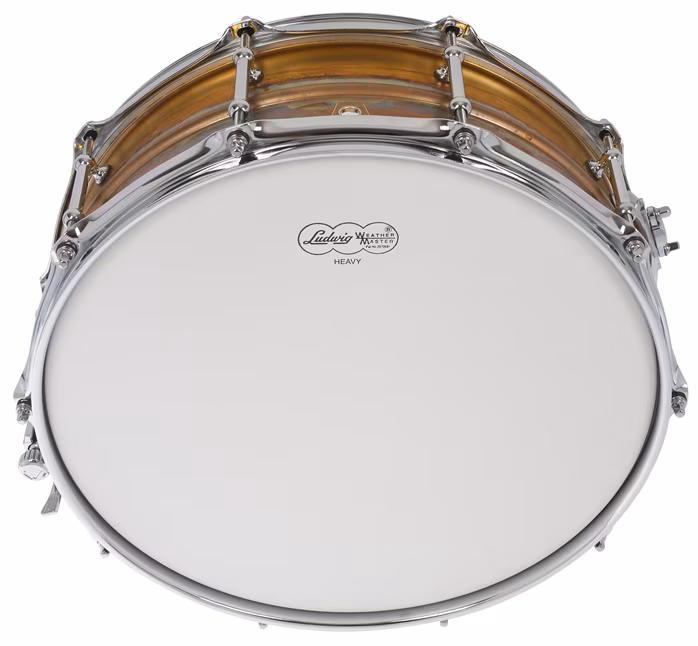 Ludwig 14" x 5" Raw Brass with Tube Lugs LB454RT - Snare bubínek