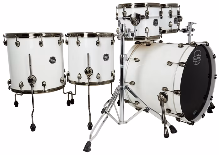 Mapex Saturn Evolution Polar White Lacquer - Bicí souprava