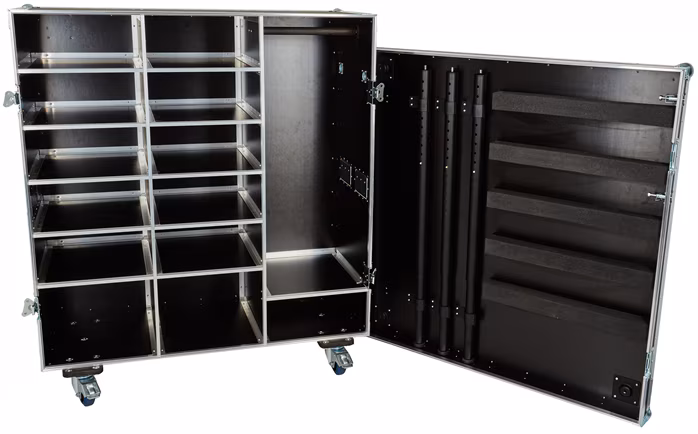 Razzor Cases Přepravní box na merch v kombinaci s prodejním pultem - Univerzální transportní case