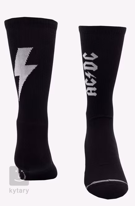 Perri's Leathers ACDC Lightning Strikes Crew Black - Ponožky