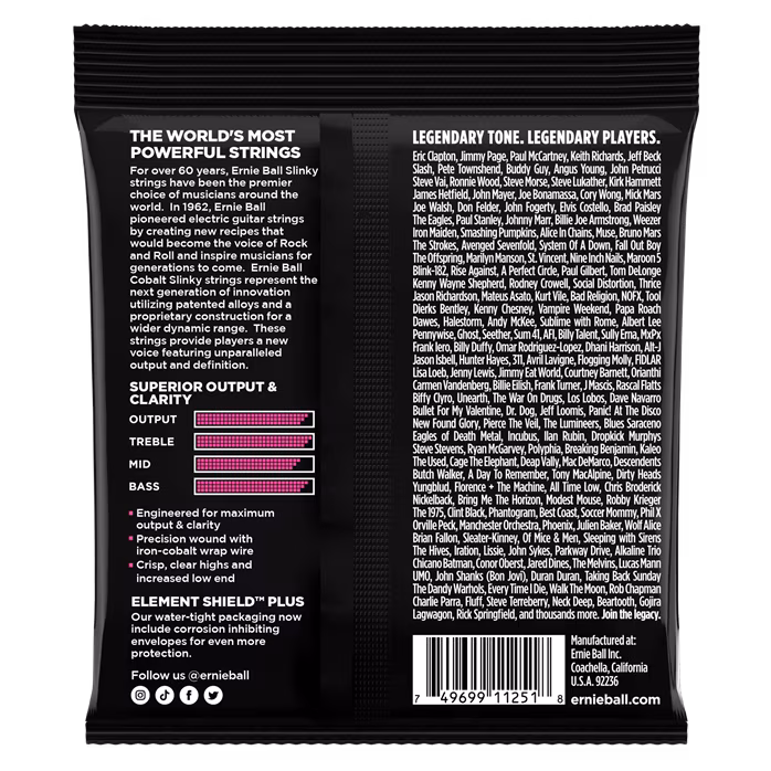 Ernie Ball 3723 Cobalt Super Slinky 3-Pack - Struny pro elektrickou kytaru