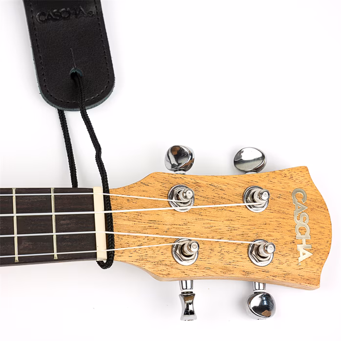 Cascha Ukulele Strap Poly-Cotton - Black - Popruh pro ukulele