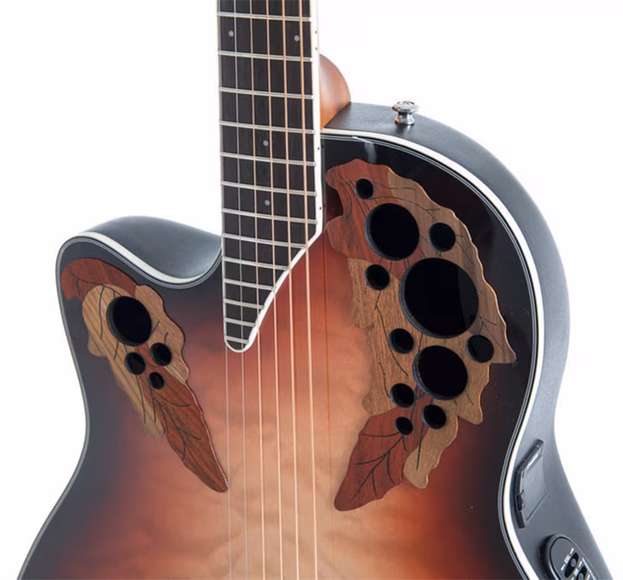 Ovation Celebrity Elite Mid Cutaway LH Black - Levoruká elektroakustická kytara