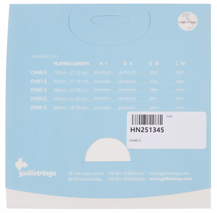 Galli OV60-S Overture Cello SYC 4/4 - Violoncellové struny