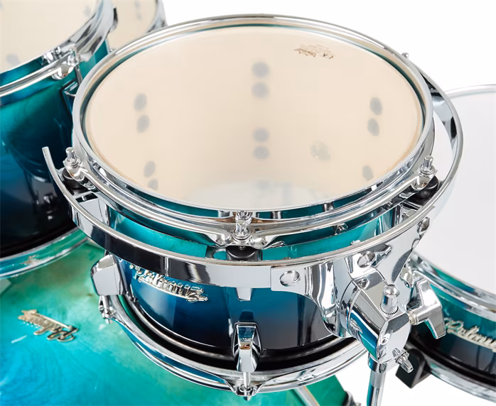 Polmuz Drums Birch Model 3 Blue to Black Fade Rock Set - Bicí souprava