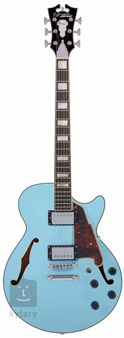 D'Angelico Single Cutaway Sky Blue - Semiakustická kytara