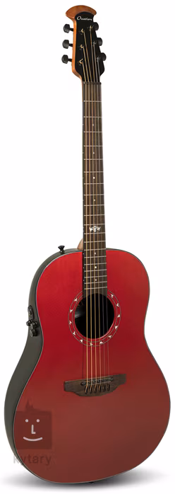 Ovation Pro Series Ultra Mid-Depth Non-Cutaway Vampira Red - Elektroakustická kytara