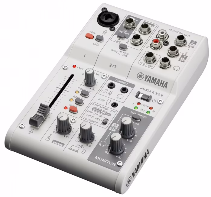 Yamaha AG03 MK2 White - Analogový mixážní pult
