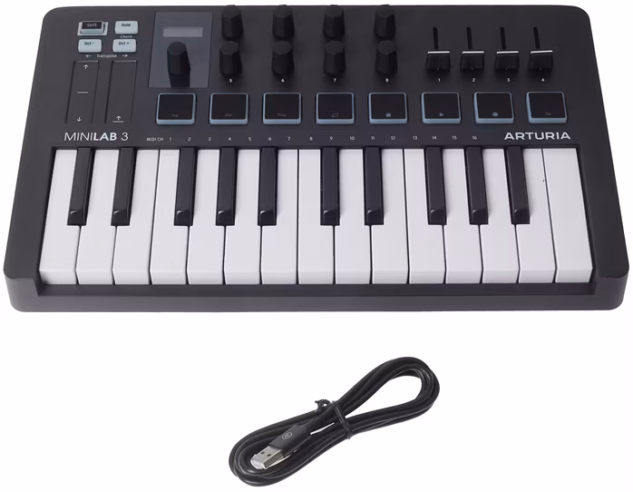 Arturia MiniLab 3 Black - USB/MIDI keyboard