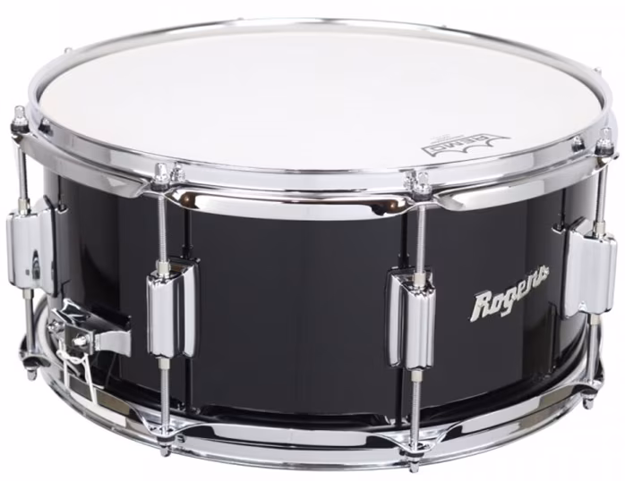 Rogers 14" x 6,5" PowerTone Piano Black Gloss - Snare bubínek